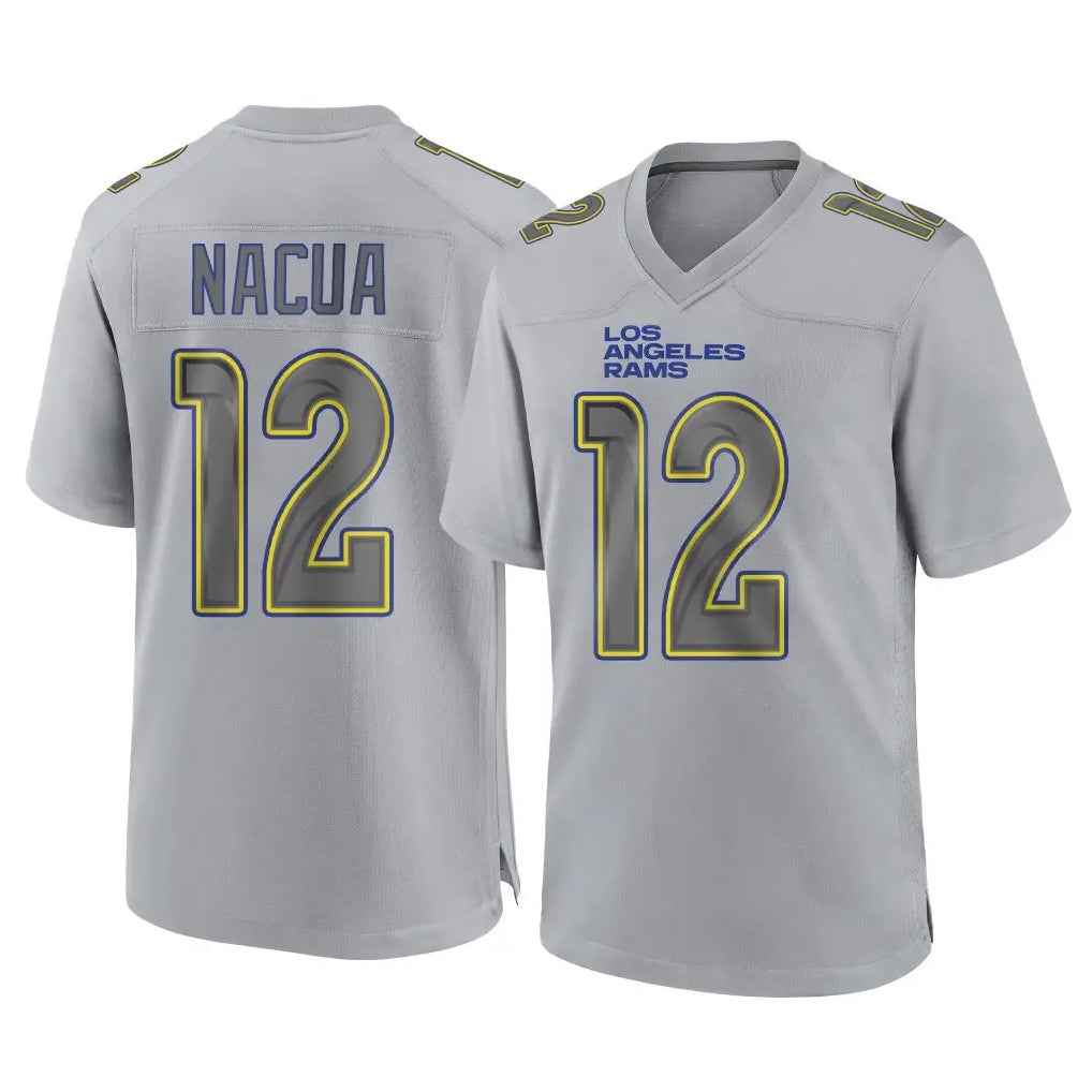 LA.Rams #12 Puka Nacua Player Gray Atmosphere Fashion Home Game Ddoa Stitched Jerseys