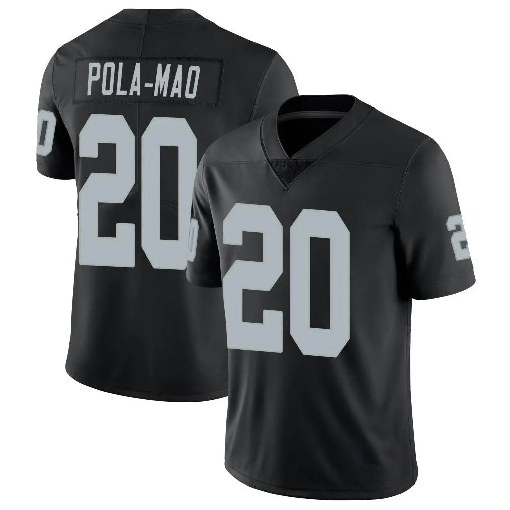 LV.Raiders #20 Isaiah Pola-Mao Player Black Limited Vapor Untouchable Home Game Ddoa Stitched Jerseys