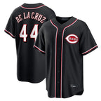 C.Reds #44 Elly De La Cruz Player Black Fashion Out Home Game Ddoa Stitched Jerseys