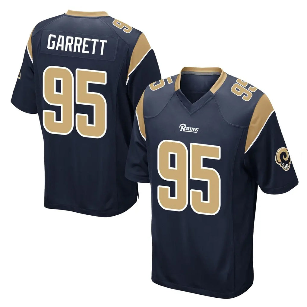 LA.Rams #95 Myles Garrett Player Navy Home Game Ddoa Stitched Jerseys