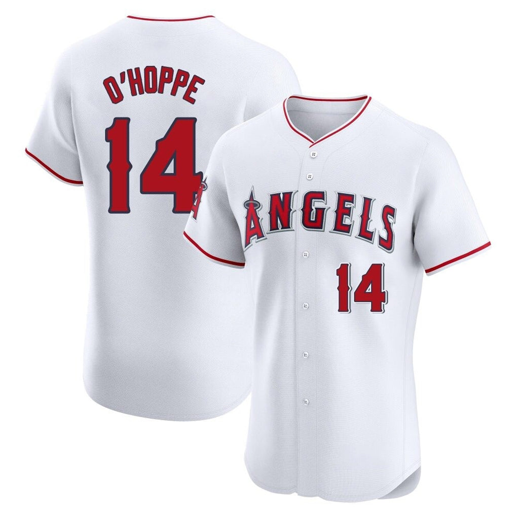 LA.Angels #14 Logan O'Hoppe Player White Limited Elite Ddoa Stitched Home Jerseys