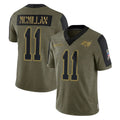 TB.Buccaneers #11 Jalen McMillan Player Olive Salute To Service Limited Game Ddoa Stitched Jerseys