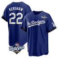 LA.Dodgers #22 Clayton Kershaw Player Royal World Series City Connect Home Game Ddoa Stitched Jerseys