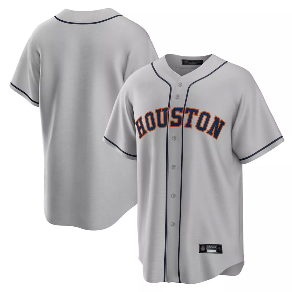 H.Astros ## Astros Blank Player Gray Home Game Ddoa Stitched Jerseys