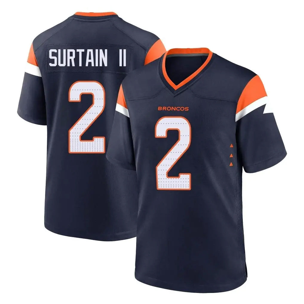 D.Broncos #2 Pat Surtain II Player Navy Home Game Ddoa Stitched Jerseys