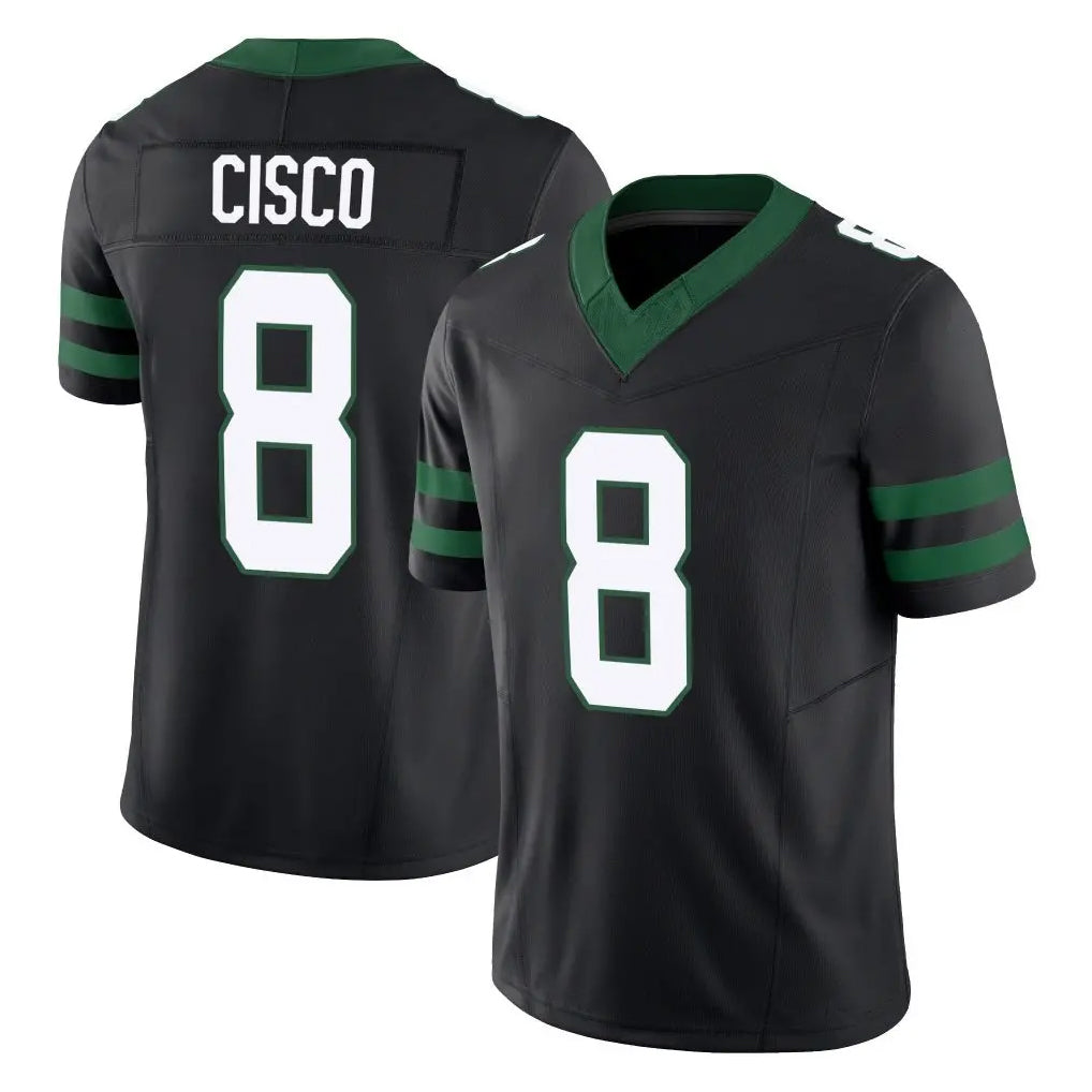 NY.Jets #8 Andre Cisco Player Black Limited Legacy Vapor F.U.S.E. Home Game Ddoa Stitched Jerseys