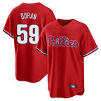 P.Phillies #59 Jhoan Duran Player Red Home Game Ddoa Stitched Jerseys