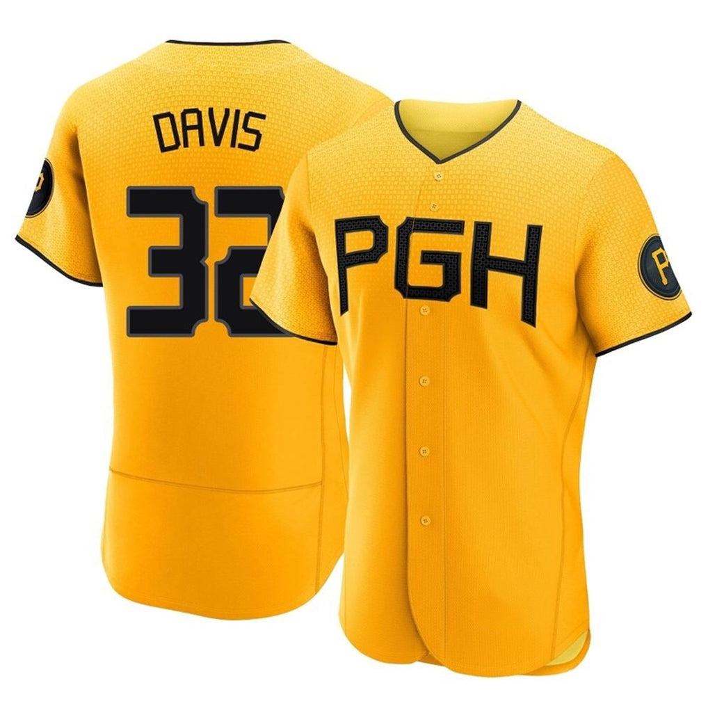 P.Pirates #32 Henry Davis Player Gold City Connect Home Limited Elite Ddoa Stitched Jerseys