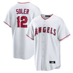 LA.Angels #12 Jorge Soler Player White Home Game Ddoa Stitched Jerseys