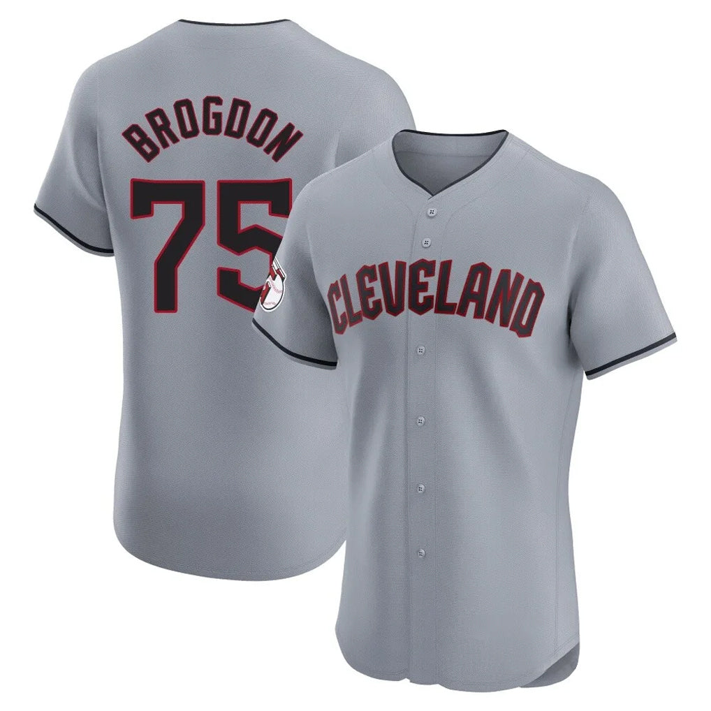 C.Guardians #75 Connor Brogdon Player Gray Road Limited Elite Home Ddoa Stitched Jerseys