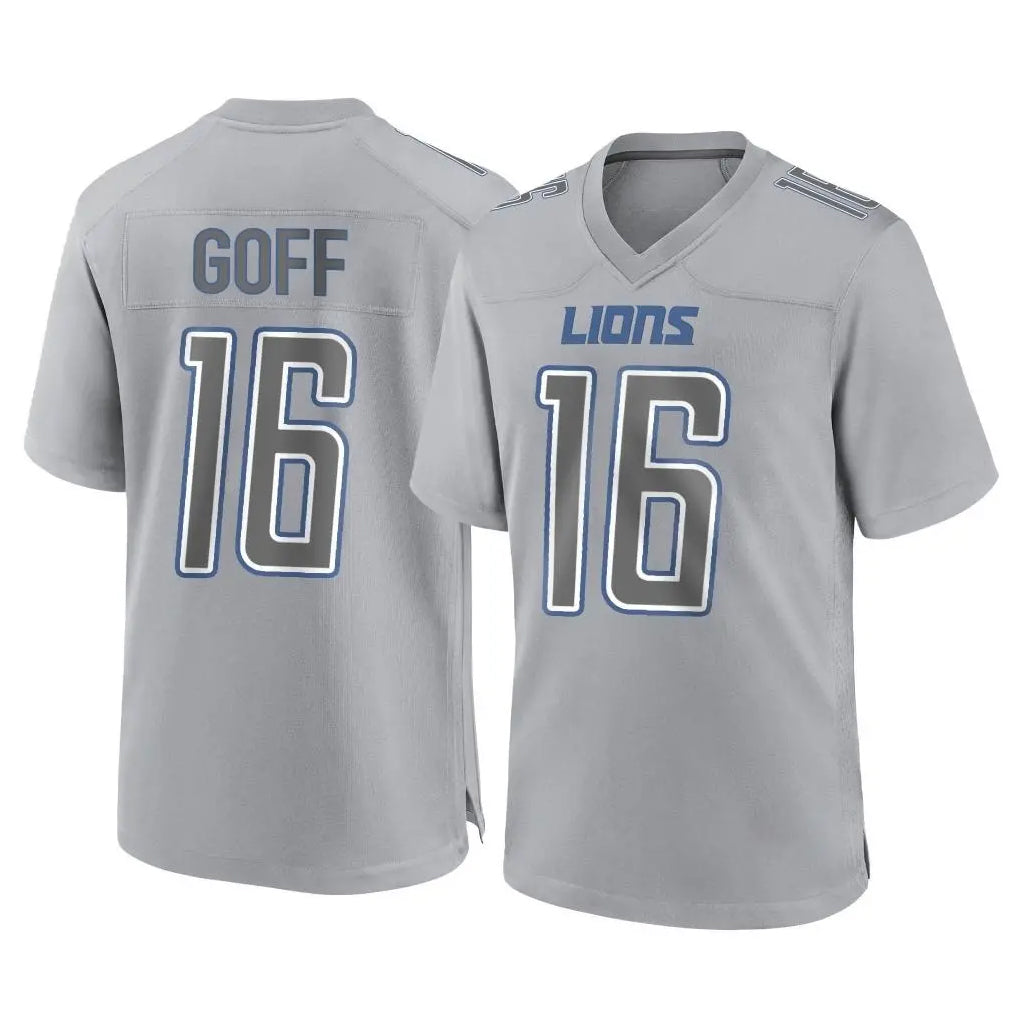 D.Lions #16 Jared Goff Player Gray Atmosphere Fashion Home Game Ddoa Stitched Jerseys