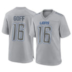 D.Lions #16 Jared Goff Player Gray Atmosphere Fashion Home Game Ddoa Stitched Jerseys