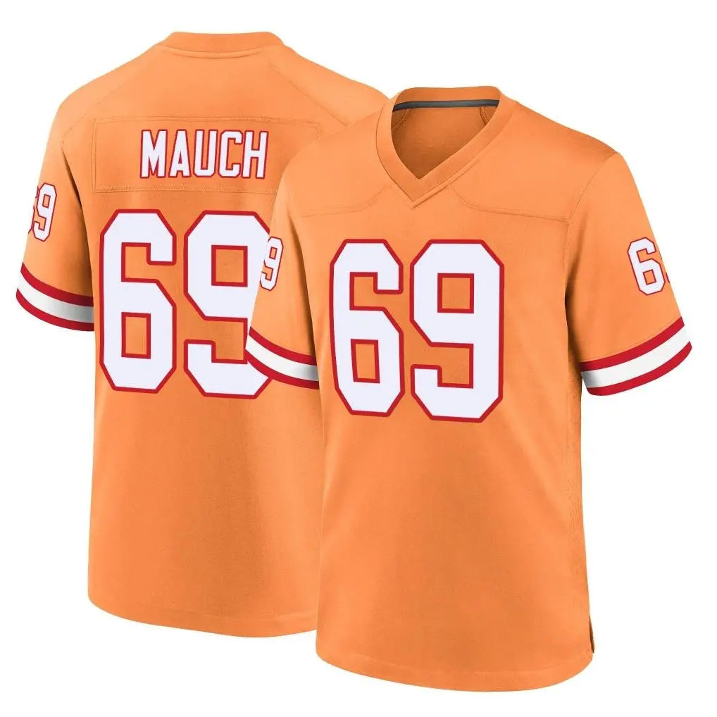TB.Buccaneers #69 Cody Mauch Player Orange Throwback Home Game Ddoa Stitched Jerseys