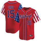 P.Pirates #15 Oneil Cruz Player Red 2025 Independence Day Vapor Premier Limited Ddoa Stitched Jerseys