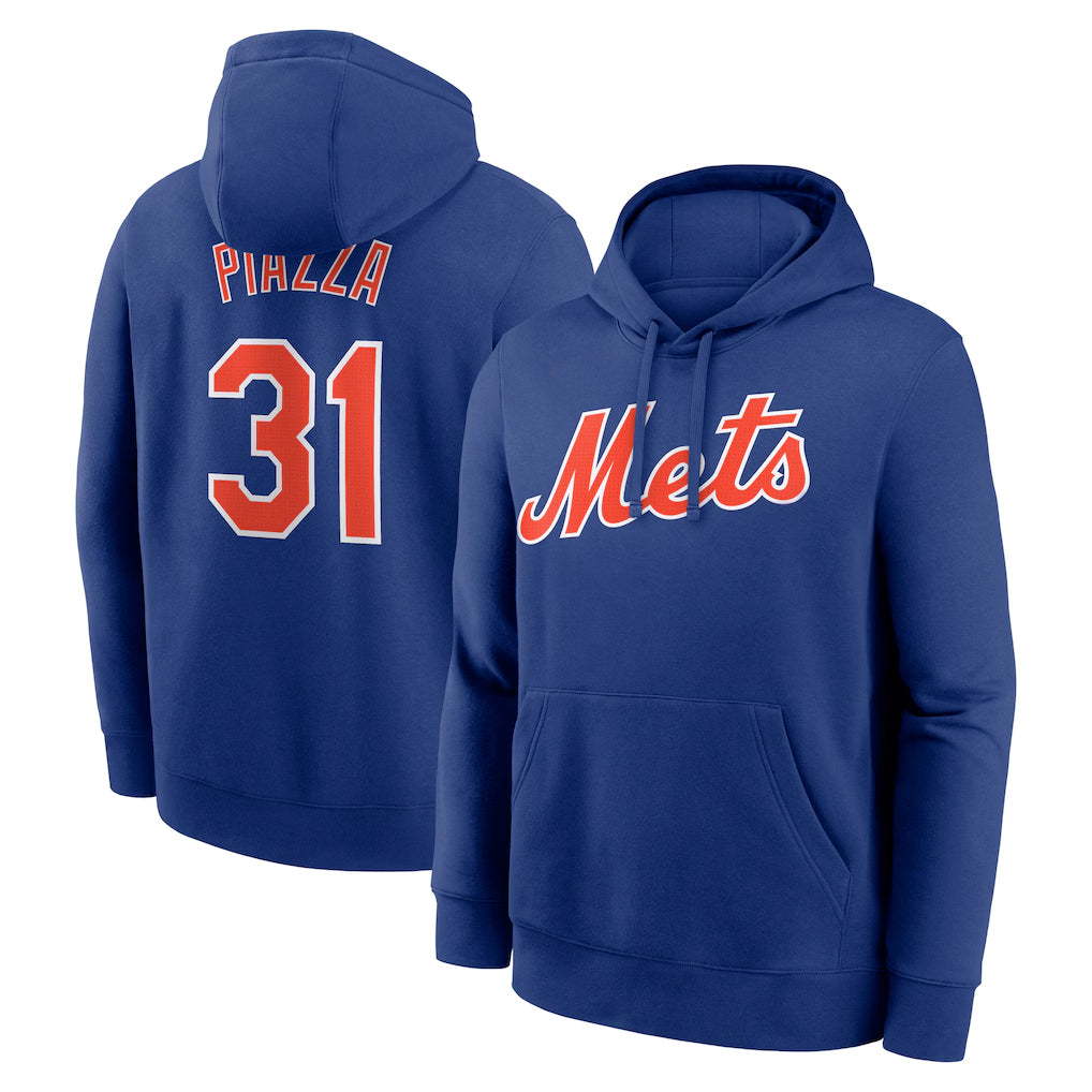 NY.Mets #31 Mike Piazza Player Royal Club Pullover Hoodie Game Ddoa Stitched Jerseys