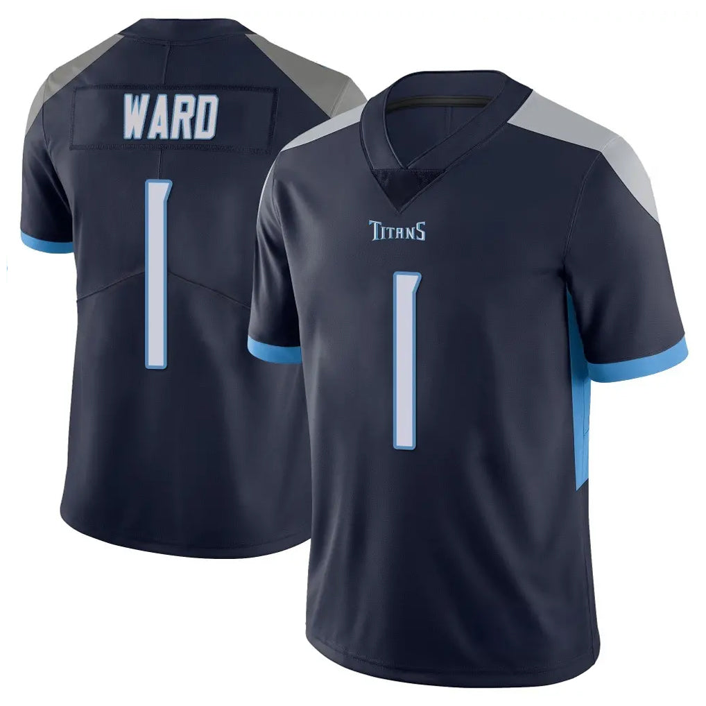 T.Titans #1 Cam Ward Player Navy Limited Vapor Untouchable Home Game Ddoa Stitched Jerseys
