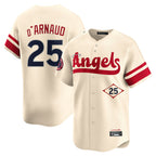 LA.Angels #25 Travis d'Arnaud Player Cream City Connect Limited Home Ddoa Stitched Jerseys