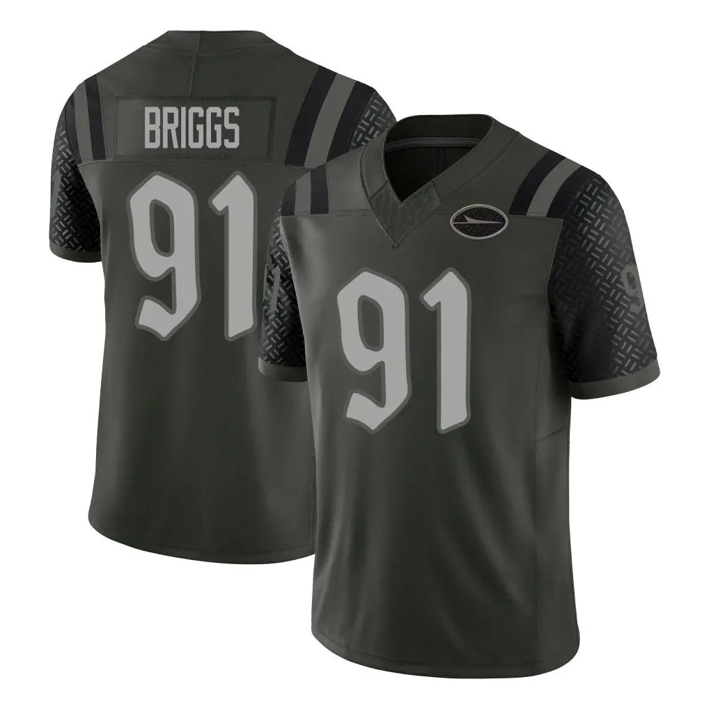 NY.Jets #91 Jowon Briggs Player Green Limited 2025 Rivalries Collection Home Game Ddoa Stitched Jerseys