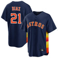 H.Astros #21 Yainer Diaz Player Navy Home Game Ddoa Stitched Jerseys