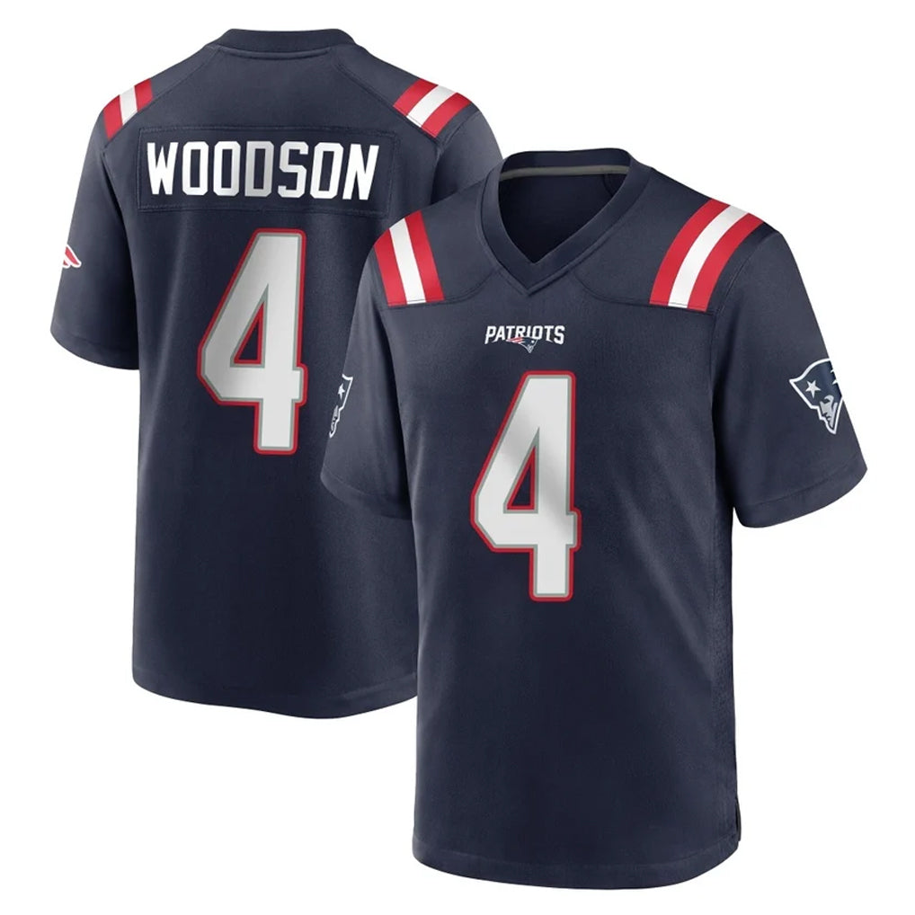 NE.Patriots #4 Craig Woodson Player Navy Home Game Ddoa Stitched Jerseys