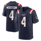 NE.Patriots #4 Craig Woodson Player Navy Home Game Ddoa Stitched Jerseys