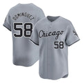 C.White Sox #58 Seranthony Dom¨ªnguez Player Gray Road Limited Home Ddoa Stitched Jerseys