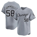 C.White Sox #58 Seranthony Dom¨ªnguez Player Gray Road Limited Home Ddoa Stitched Jerseys