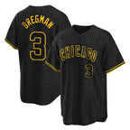 C.Cubs #3 Alex Bregman Player Black Snake Skin City Game Ddoa Stitched Jerseys