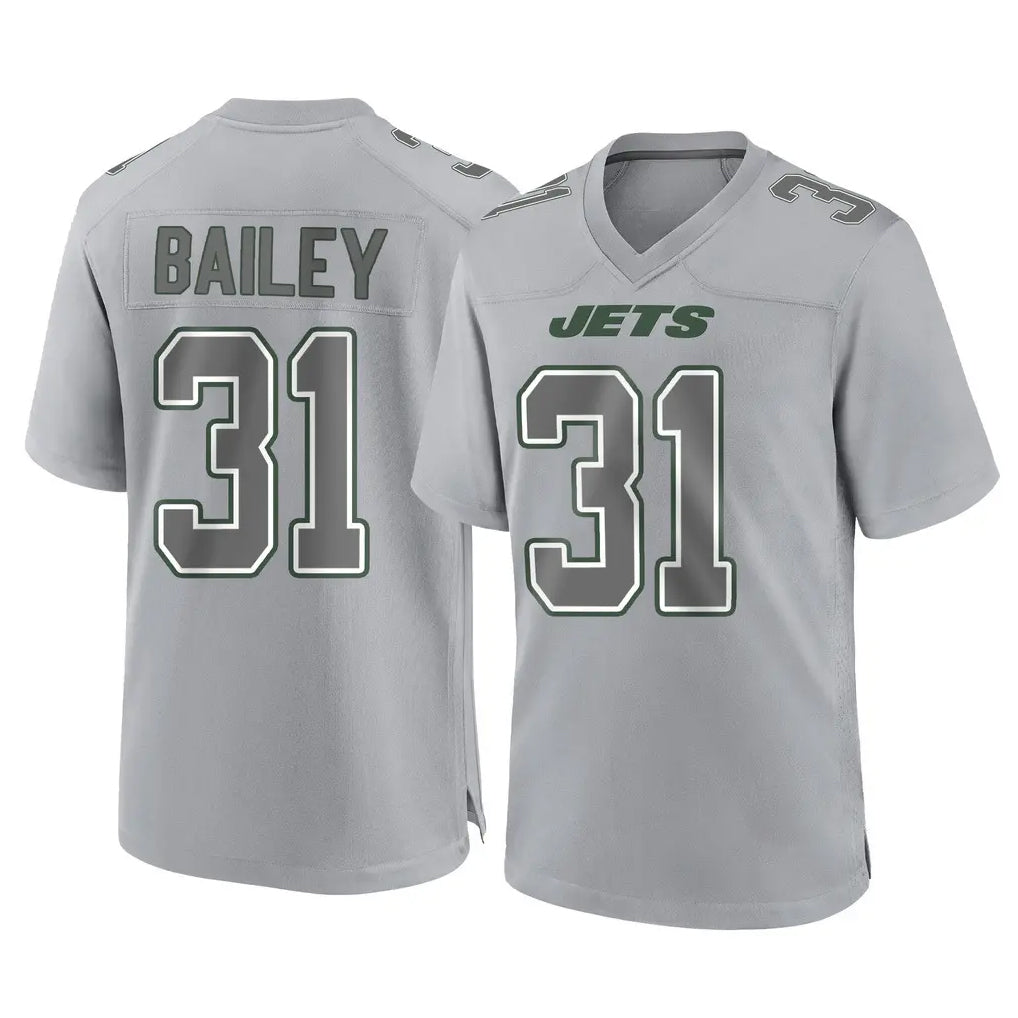 NY.Jets #31 David Bailey Player Gray Limited Atmosphere Fashion Home Game Ddoa Stitched Jerseys