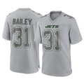 NY.Jets #31 David Bailey Player Gray Limited Atmosphere Fashion Home Game Ddoa Stitched Jerseys