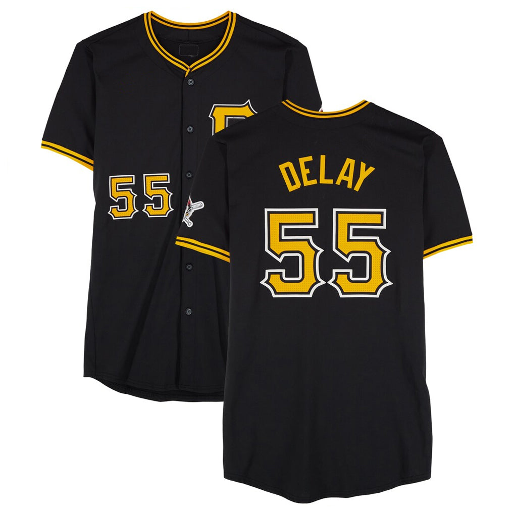 P.Pirates #55 Jason Delay Player Black Alternate Limited Game Ddoa Stitched Jerseys