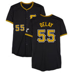 P.Pirates #55 Jason Delay Player Black Alternate Limited Game Ddoa Stitched Jerseys