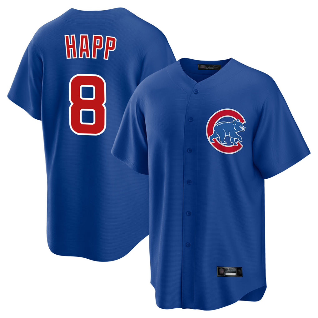 C.Cubs #8 Ian Happ Player Royal Home Game Ddoa Stitched Jerseys