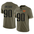 W.Commanders #90 Charles Omenihu Player Olive Salute To Service Limited Home Game Ddoa Stitched Jerseys