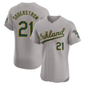 Athletics #21 Tyler Soderstrom Player Gray Road Limited Elite Home Game Ddoa Stitched Jerseys