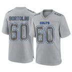 IN.Colts #60 Tanor Bortolini Player Gray Atmosphere Fashion Home Game Ddoa Stitched Jerseys