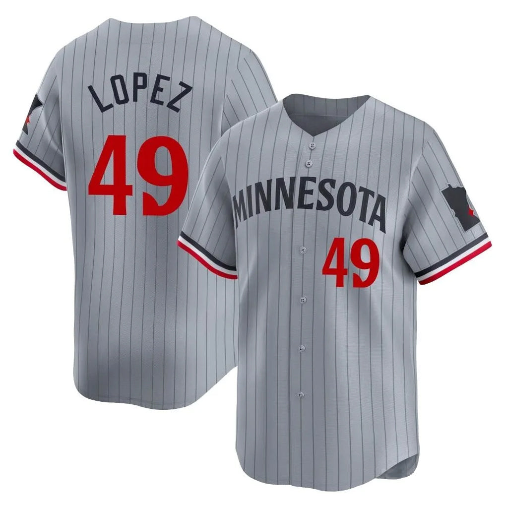 M.Twins #49 Pablo Lopez Player Gray Home Limited Ddoa Stitched Jerseys