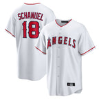 LA.Angels #18 Nolan Schanuel Player White Home Game Ddoa Stitched Jerseys