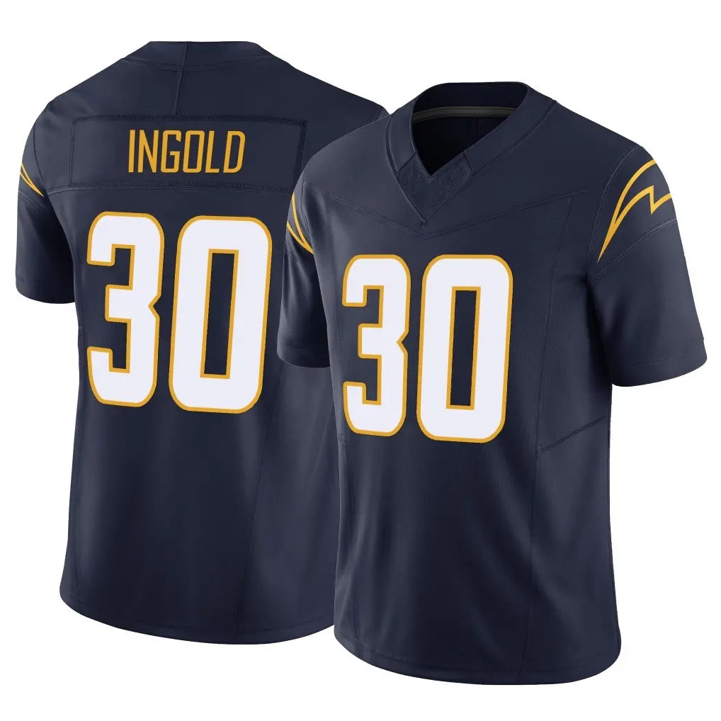 LA.Chargers #30 Alec Ingold Player Navy Limited Vapor F.U.S.E. Home Game Ddoa Stitched Jerseys