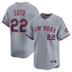 NY.Mets #22 Juan Soto Player Gray Road Limited Home Ddoa Stitched Jerseys
