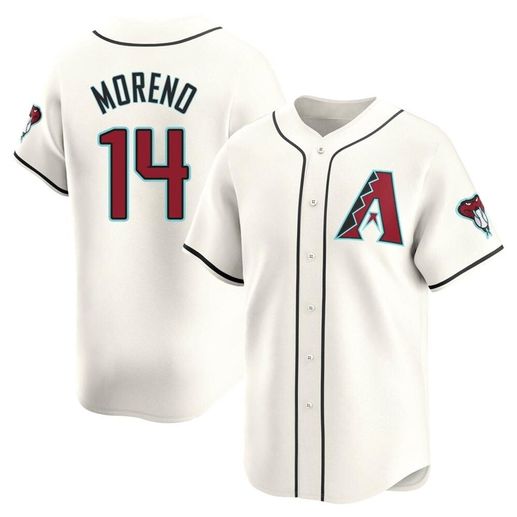 A.Diamondbacks #14 Gabriel Moreno Player Cream Limited Home Game Ddoa Stitched Jerseys