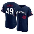 M.Twins #49 Pablo Lopez Player Navy Replica Home Limited Elite Ddoa Stitched Jerseys