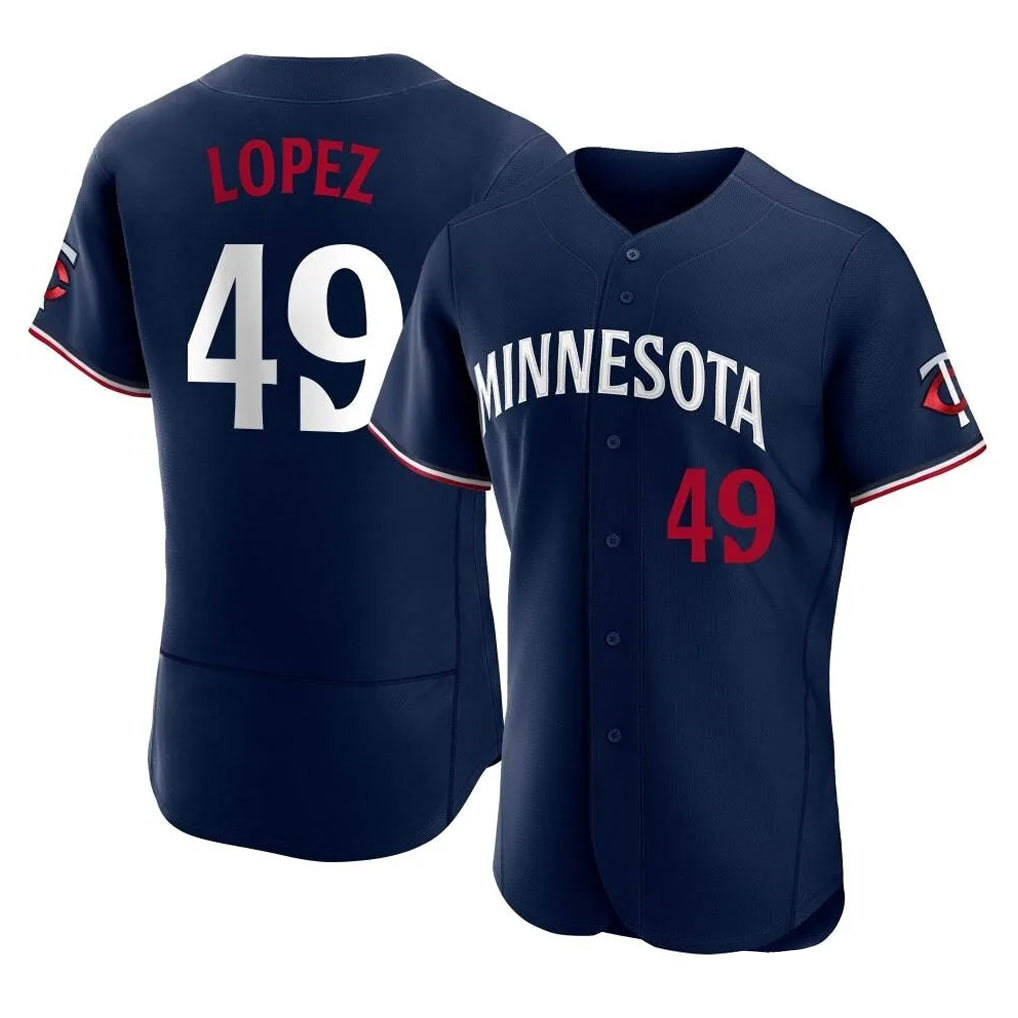 M.Twins #49 Pablo Lopez Player Navy Replica Home Limited Elite Ddoa Stitched Jerseys