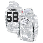 KC.Chiefs #58 Derrick Thomas Player Arctic Camo Salute to Service Hoodies Ddoa Stitched Jerseys