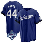 LA.Dodgers #44 Andy Pages Player Royal World Series Meet City Connect Home Game Ddoa Stitched Jerseys
