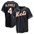 NY.Mets #4 Francisco Alvarez Player Black Fashion Out Game Ddoa Stitched Jerseys
