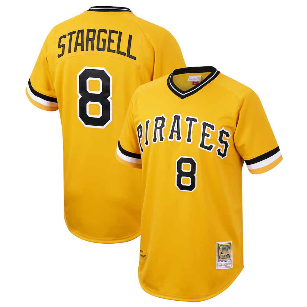 P.Pirates #8 Willie Stargell Player Gold Mitchell & Ness Cooperstown Collection 1979 Limited Ddoa Stitched Jerseys