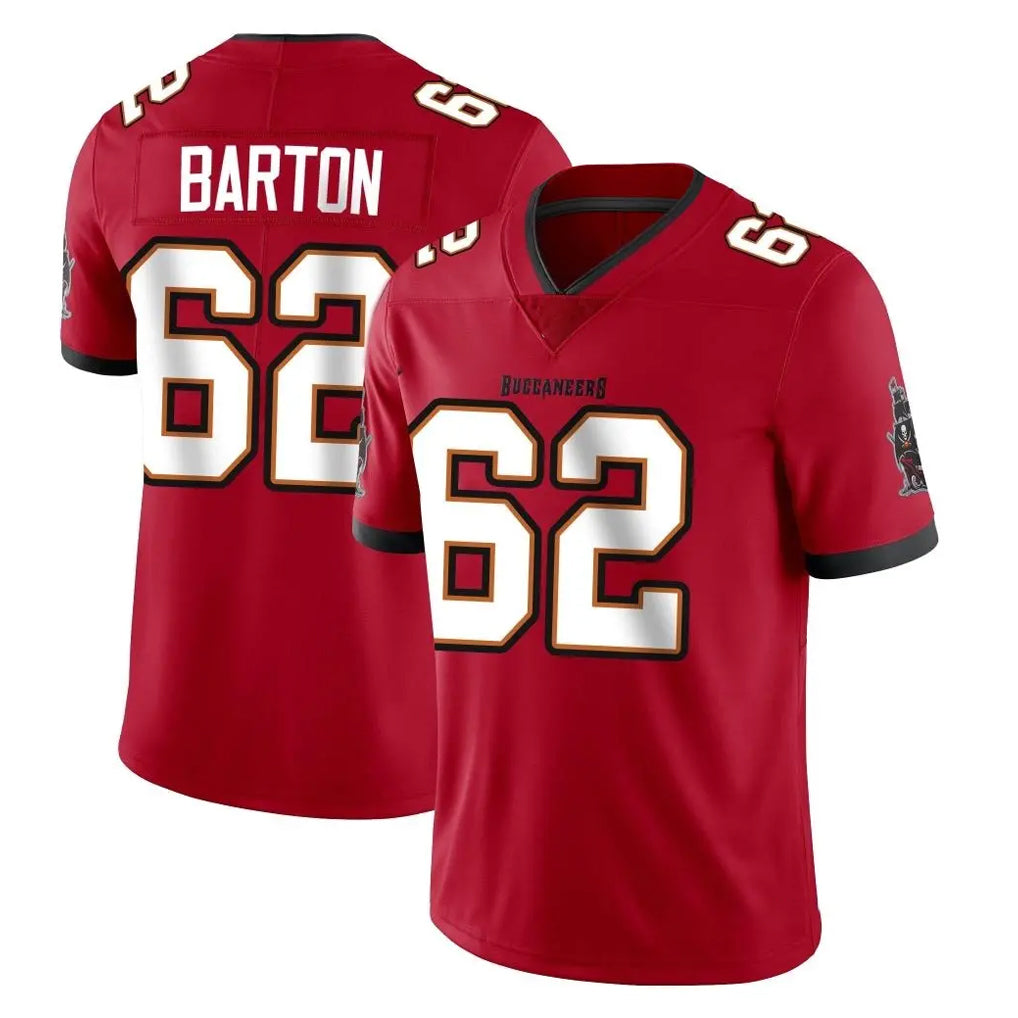 TB.Buccaneers #62 Graham Barton Player Red Limited Vapor Home Game Ddoa Stitched Jerseys