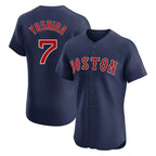 B.Red Sox #7 Masataka Yoshida Player Navy Limited Elite Home Game Ddoa Stitched Jerseys