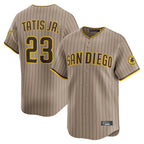 S.Diego Padres #23 Fernando Tatis Jr Player Khaki Home Limited Ddoa Stitched Jerseys
